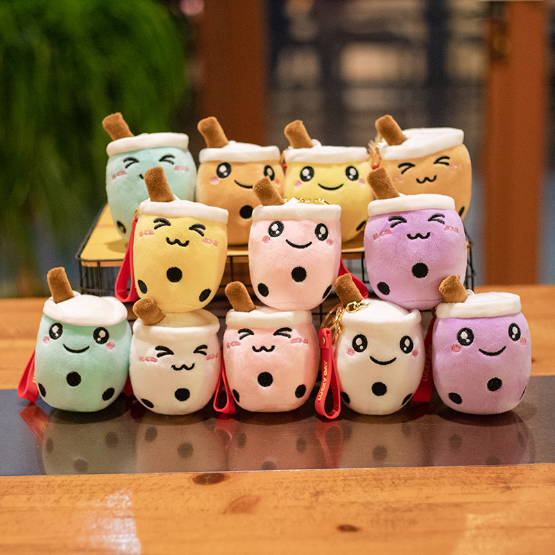 Boba Milk Tea Cup Plush Toy Keychain